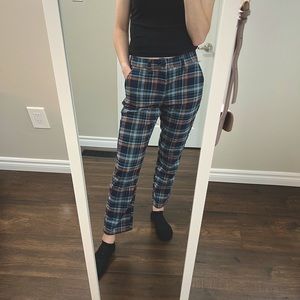 Plaid Soft Cropped Pants
